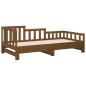 vidaXL Sofá cama extraíble madera de pino marrón miel 2x(80x200) cm vidaXL Sofá cama extraíble madera de pino marrón miel 2x(80x200) cm