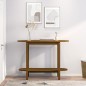 vidaXL Mesa consola de madera maciza de pino marrón miel 110x40x80 cm vidaXL Mesa consola de madera maciza de pino marrón miel 110x40x80 cm