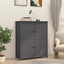vidaXL Aparador de madera maciza de pino gris 83x41,5x100 cm