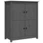 vidaXL Aparador de madera maciza de pino gris 83x41,5x100 cm