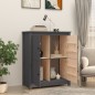 vidaXL Aparador de madera maciza de pino gris 83x41,5x100 cm