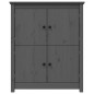 vidaXL Aparador de madera maciza de pino gris 83x41,5x100 cm