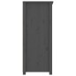 vidaXL Aparador de madera maciza de pino gris 83x41,5x100 cm