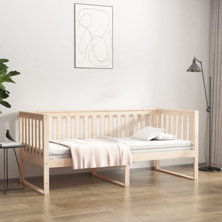 vidaXL Sofá cama madera maciza de pino 90x190 cm