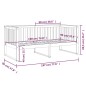 vidaXL Sofá cama madera maciza de pino 90x190 cm