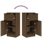 vidaXL Aparadores 2 uds madera contrachapada marrón roble 30x30x70 cm vidaXL Aparadores 2 uds madera contrachapada marrón roble 30x30x70 cm