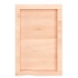 vidaXL Estante de pared madera maciza roble sin tratar 40x60x(2-4) cm