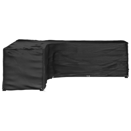 vidaXL Funda para muebles de jardín forma de L 20 ojales 300x300x90 cm