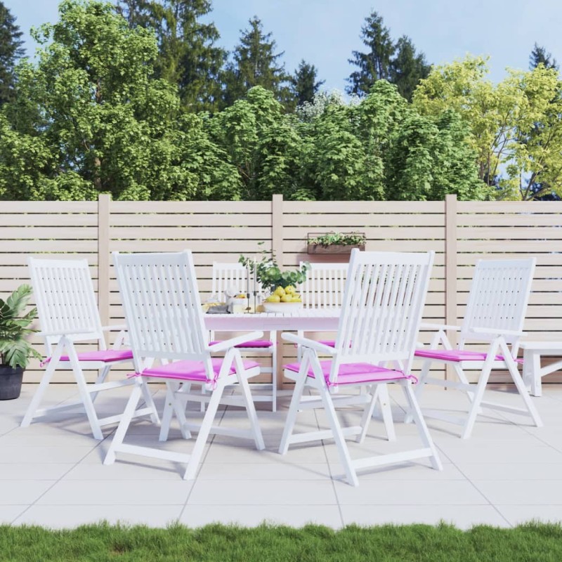 vidaXL Cojines para silla de jardín 6 uds tela rosa 50x50x3 cm vidaXL Cojines para silla de jardín 6 uds tela rosa 50x50x3 cm