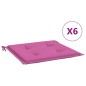 vidaXL Cojines para silla de jardín 6 uds tela rosa 50x50x3 cm vidaXL Cojines para silla de jardín 6 uds tela rosa 50x50x3 cm