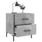 vidaXL Mesita noche 2 uds madera ingeniería gris hormigón 40x35x47,5cm