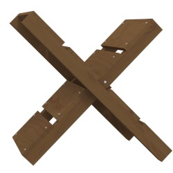 vidaXL Soporte de leña madera maciza de pino marrón miel 47x39,5x48 cm