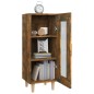 vidaXL Aparador madera de ingeniería roble ahumado 34,5x34x90 cm