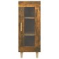 vidaXL Aparador madera de ingeniería roble ahumado 34,5x34x90 cm