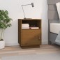 vidaXL Mesita de noche madera maciza de pino marrón miel 40x34x55 cm vidaXL Mesita de noche madera maciza de pino marrón miel 40x34x55 cm