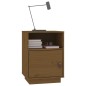 vidaXL Mesita de noche madera maciza de pino marrón miel 40x34x55 cm vidaXL Mesita de noche madera maciza de pino marrón miel 40x34x55 cm