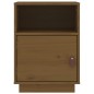vidaXL Mesita de noche madera maciza de pino marrón miel 40x34x55 cm vidaXL Mesita de noche madera maciza de pino marrón miel 40x34x55 cm