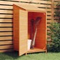 vidaXL Cobertizo de jardín madera de abeto maciza marrón 55x52x112 cm vidaXL Cobertizo de jardín madera de abeto maciza marrón 55x52x112 cm