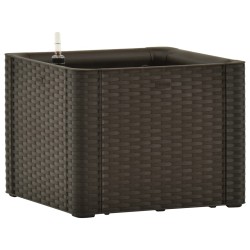 vidaXL Arriate con sistema de riego automático moca 43x43x33 cm