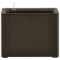 vidaXL Arriate con sistema de riego automático moca 43x43x33 cm vidaXL Arriate con sistema de riego automático moca 43x43x33 cm