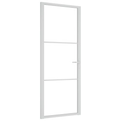 vidaXL Puerta interior vidrio EGS y aluminio blanco 83x201,5 cm