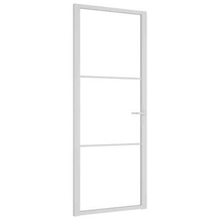 vidaXL Puerta interior vidrio EGS y aluminio blanco 83x201,5 cm