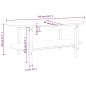 vidaXL Mesa de centro de madera maciza de pino 110x55x45 cm vidaXL Mesa de centro de madera maciza de pino 110x55x45 cm