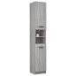 vidaXL Armario de baño madera contrachapada gris Sonoma 32x34x188,5 cm vidaXL Armario de baño madera contrachapada gris Sonoma 32x34x188,5 cm