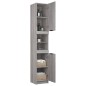 vidaXL Armario de baño madera contrachapada gris Sonoma 32x34x188,5 cm vidaXL Armario de baño madera contrachapada gris Sonoma 32x34x188,5 cm