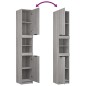 vidaXL Armario de baño madera contrachapada gris Sonoma 32x34x188,5 cm vidaXL Armario de baño madera contrachapada gris Sonoma 32x34x188,5 cm