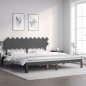vidaXL Estructura de cama con cabecero madera maciza gris 200x200 cm vidaXL Estructura de cama con cabecero madera maciza gris 200x200 cm