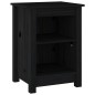 vidaXL Mesitas de noche 2 uds madera maciza de pino negro 40x35x55 cm vidaXL Mesitas de noche 2 uds madera maciza de pino negro 40x35x55 cm