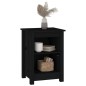 vidaXL Mesitas de noche 2 uds madera maciza de pino negro 40x35x55 cm vidaXL Mesitas de noche 2 uds madera maciza de pino negro 40x35x55 cm