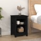 vidaXL Mesitas de noche 2 uds madera maciza de pino negro 40x35x55 cm vidaXL Mesitas de noche 2 uds madera maciza de pino negro 40x35x55 cm