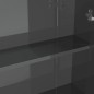 vidaXL Armario de espejo de baño MDF gris brillante 60x15x75 cm