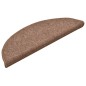 vidaXL Alfombras de peldaños de escalera 15 uds marrón 56x17x3 cm vidaXL Alfombras de peldaños de escalera 15 uds marrón 56x17x3 cm