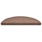 vidaXL Alfombras de peldaños de escalera 15 uds marrón 56x17x3 cm vidaXL Alfombras de peldaños de escalera 15 uds marrón 56x17x3 cm
