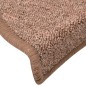 vidaXL Alfombras de peldaños de escalera 15 uds marrón 56x17x3 cm vidaXL Alfombras de peldaños de escalera 15 uds marrón 56x17x3 cm
