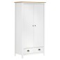 vidaXL Armario de 2 puertas Hill madera maciza pino blanco 89x50x170cm vidaXL Armario de 2 puertas Hill madera maciza pino blanco 89x50x170cm