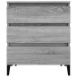 vidaXL Aparador de madera contrachapada gris Sonoma 60x35x70 cm vidaXL Aparador de madera contrachapada gris Sonoma 60x35x70 cm