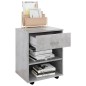 vidaXL Armario ruedas madera contrachapada gris hormigón 46x36x59 cm vidaXL Armario ruedas madera contrachapada gris hormigón 46x36x59 cm