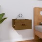 vidaXL Mesita de noche de pared marrón miel 40x29,5x22 cm vidaXL Mesita de noche de pared marrón miel 40x29,5x22 cm