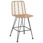 vidaXL Taburetes de cocina 2 uds ratán PE y acero 45x56x103,5 cm vidaXL Taburetes de cocina 2 uds ratán PE y acero 45x56x103,5 cm