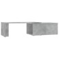 vidaXL Mesa de centro madera contrachapada gris hormigón 150x50x35 cm vidaXL Mesa de centro madera contrachapada gris hormigón 150x50x35 cm