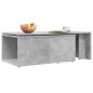 vidaXL Mesa de centro madera contrachapada gris hormigón 150x50x35 cm vidaXL Mesa de centro madera contrachapada gris hormigón 150x50x35 cm