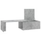 vidaXL Mesa de centro madera contrachapada gris hormigón 150x50x35 cm vidaXL Mesa de centro madera contrachapada gris hormigón 150x50x35 cm