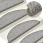 vidaXL Alfombras de peldaños de escalera 15 uds gris claro 56x17x3 cm vidaXL Alfombras de peldaños de escalera 15 uds gris claro 56x17x3 cm