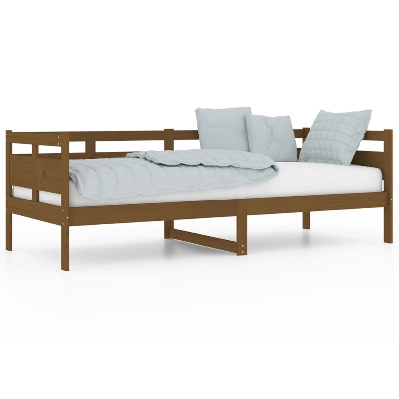 vidaXL Sofá cama madera maciza de pino marrón miel 80x200 cm vidaXL Sofá cama madera maciza de pino marrón miel 80x200 cm