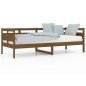 vidaXL Sofá cama madera maciza de pino marrón miel 80x200 cm vidaXL Sofá cama madera maciza de pino marrón miel 80x200 cm