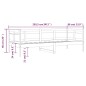 vidaXL Sofá cama madera maciza de pino marrón miel 80x200 cm vidaXL Sofá cama madera maciza de pino marrón miel 80x200 cm